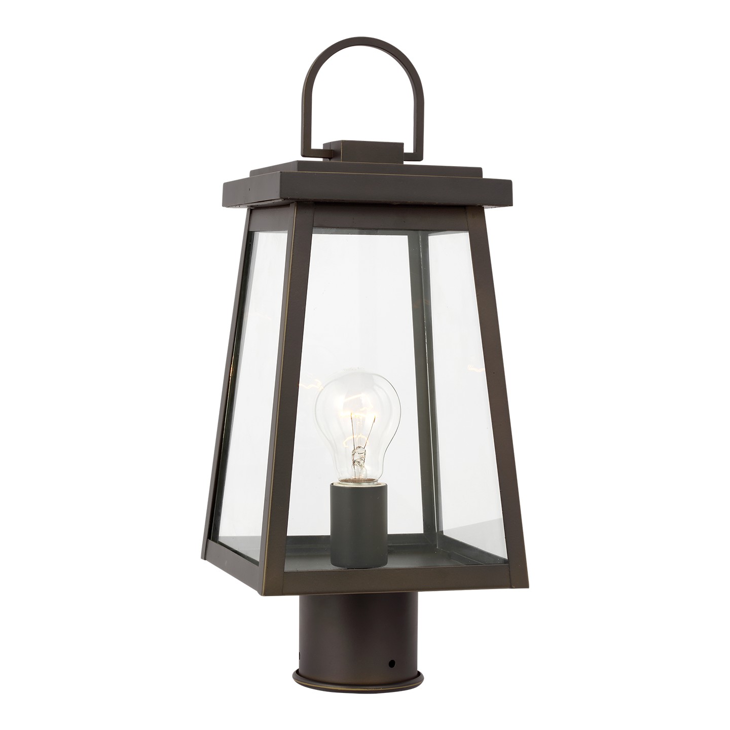 Уличный настенный светильник Visual Comfort Founders One Light Outdoor Post  Lantern Antique Bronze Bulbs Inc (Studio) — в интернет-магазине ХРОМ /  8248401EN3-71